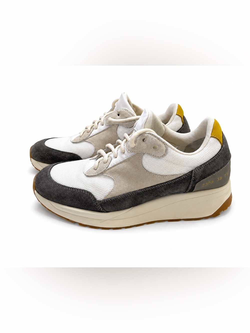 Common Project Women’s Neutral Mesh & Suede Runner Sneakers .Size-40. US-8.5
